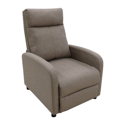 Silla de oficina reclinable de poliéster beige/plateado PILOT