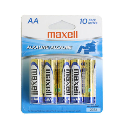 Maxell 723407 Batería alcalina lista para usar, larga duración y fiable,  paquete de 2 pilas AA con alta compatibilidad