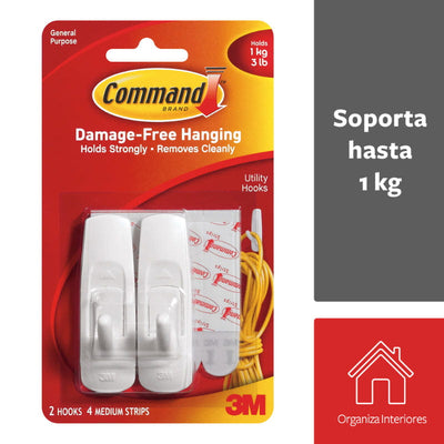 Colgador para Cuadros Command™ de Alambre, Grande, Blanco