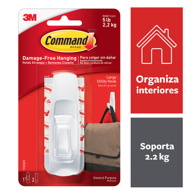 Tiras para Colgar Cuadros Command™, Medianas, Blancas, 6 pares