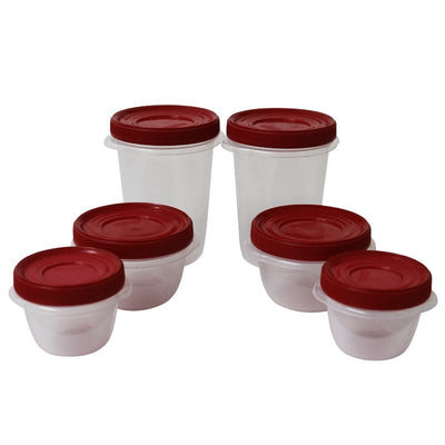 Set de 6 envases para comida de vidrio con tapa – Do it Center