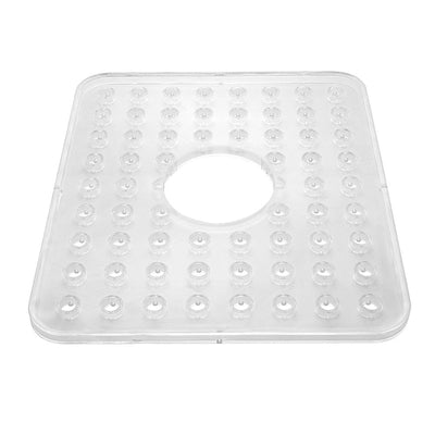 Un protector de fregadero para fregadero de cocina de plástico protector de  sillín de 11 x 11.5 pulgadas, transparente para fregadero de cocina con