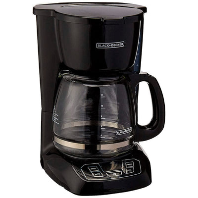  Empstorm Cafetera, cafetera de acero inoxidable con cafetera, 12  tazas para el hogar con pantalla táctil, aislamiento térmico, filtro  reutilizable, cafetera negra y cubierta, cafetera