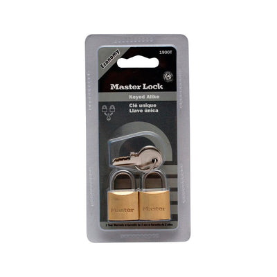 Juego de 4 candados con llave MASTER LOCK de aluminio, l.20 mm