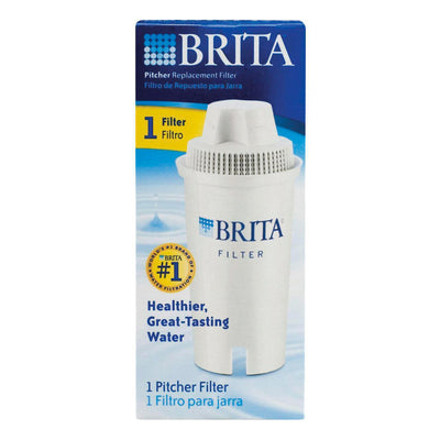 Brita Jarra de filtro de agua delgada, 5 tazas de comida, color blanco