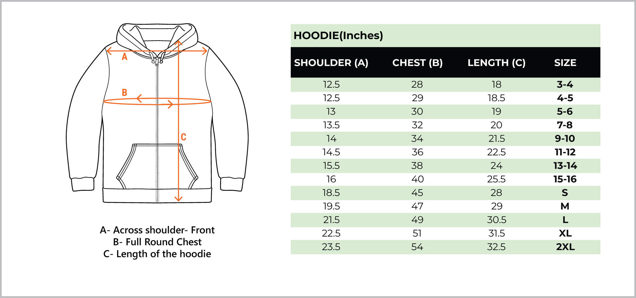 SCHOOLAY SIZE GUIDE – Shop Schoolay