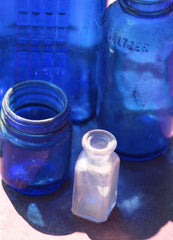 Cobalt Blue Bromo Seltzer Bottles