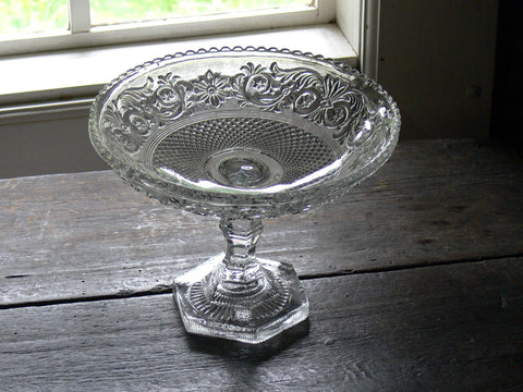 Clear Glass Footed Bowl