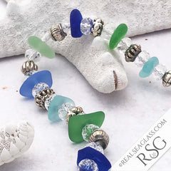 Multi Colored Sea Glass Bracelet