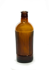 Brown Ribbed Bottle