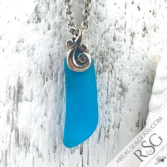 Turquoise Sea Glass Pendant