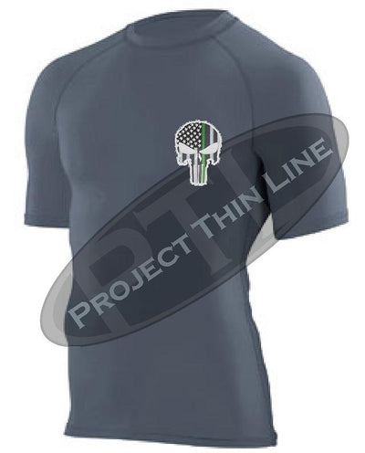 Thin Green Line Punisher Skull Long Sleeve Compression Shirt Project Thin Line