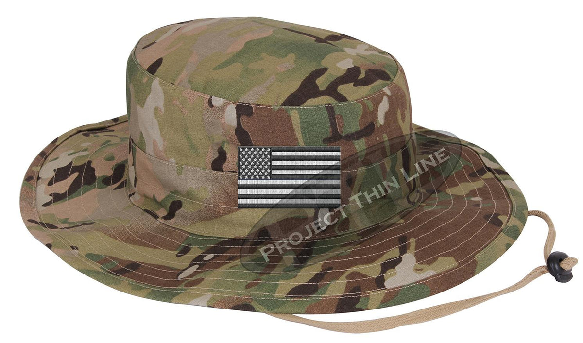 Project Thin Line Embroidered Tactical American Adjustable Boonie Hat