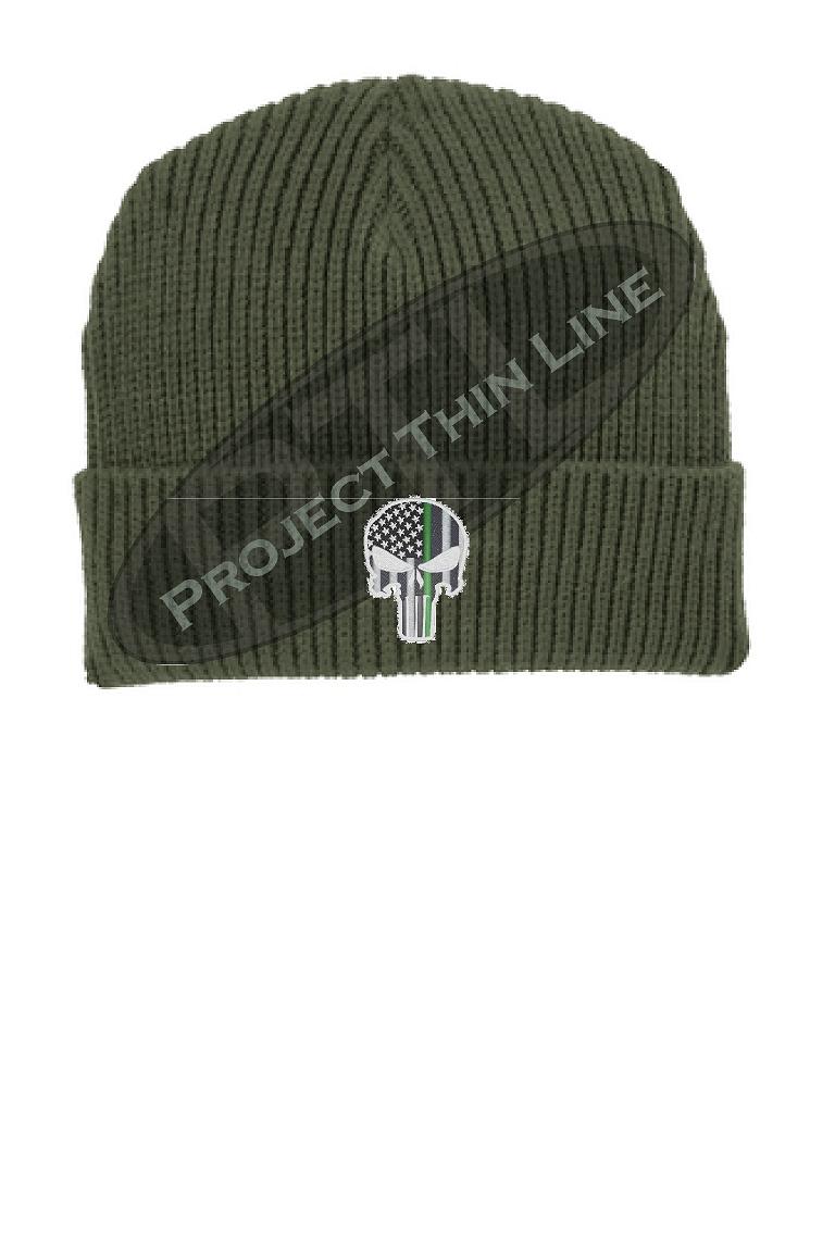 Project Thin Line - Thin GREEN Line American Flag Winter Watch Hat