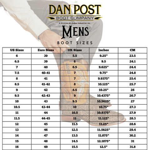 Sizing Chart