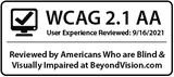WCAG 2.1 AA Certified by Blind and Visually Impaired Americans