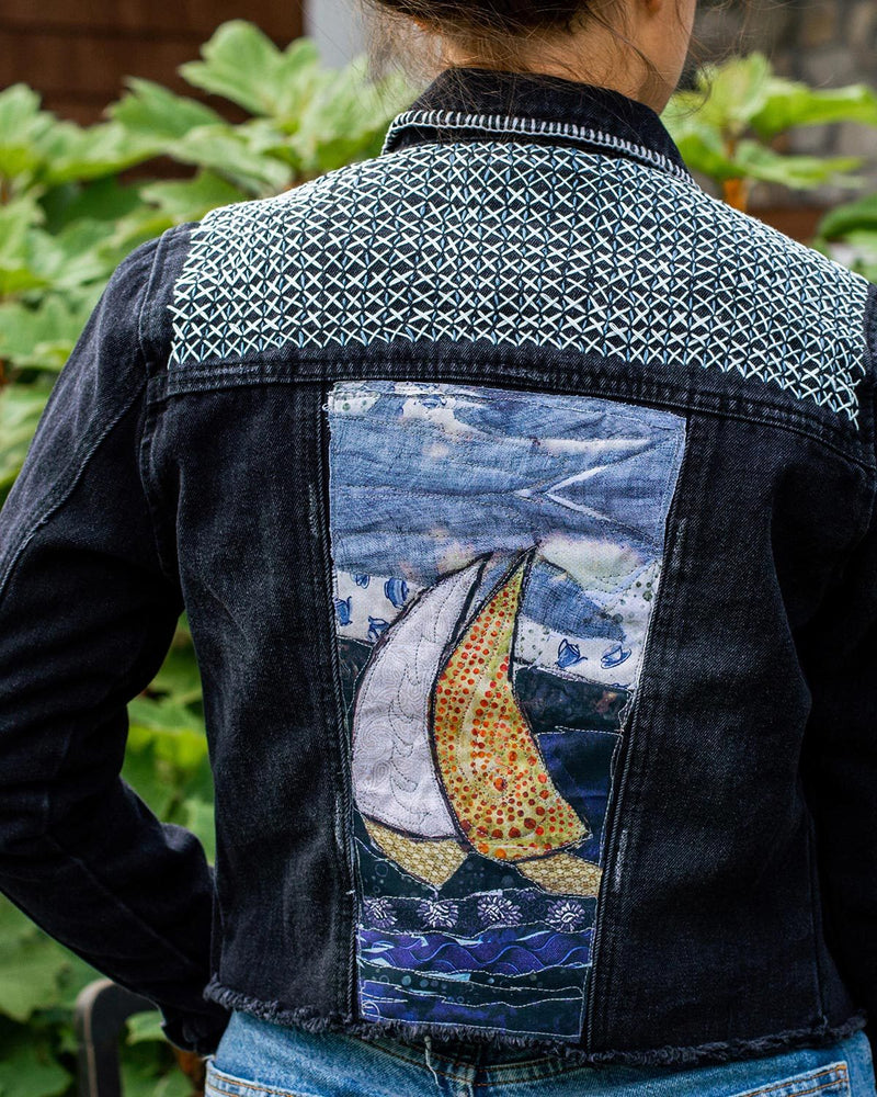 back sail denim jacket