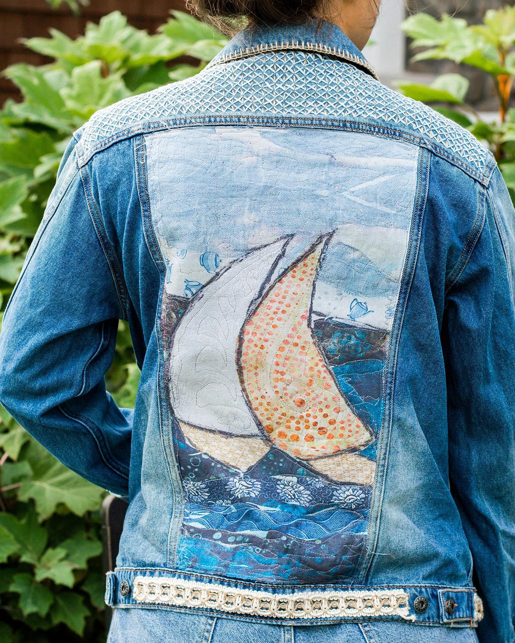 back sail denim jacket