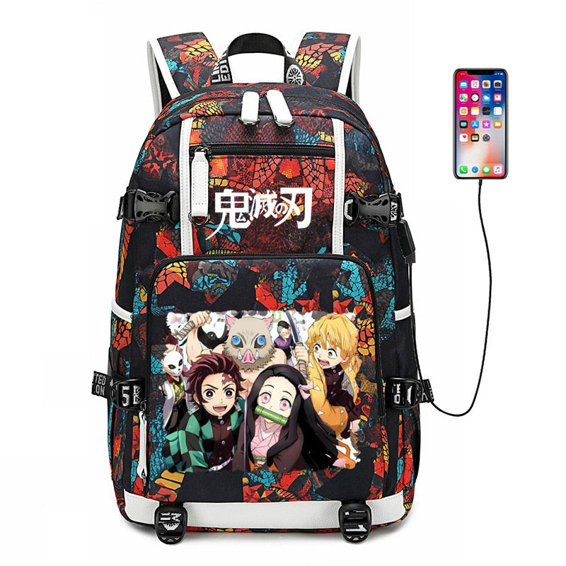 Demon Slayer Kimetsu No Yaiba Women Backpack 22 Different Variety Kawainess