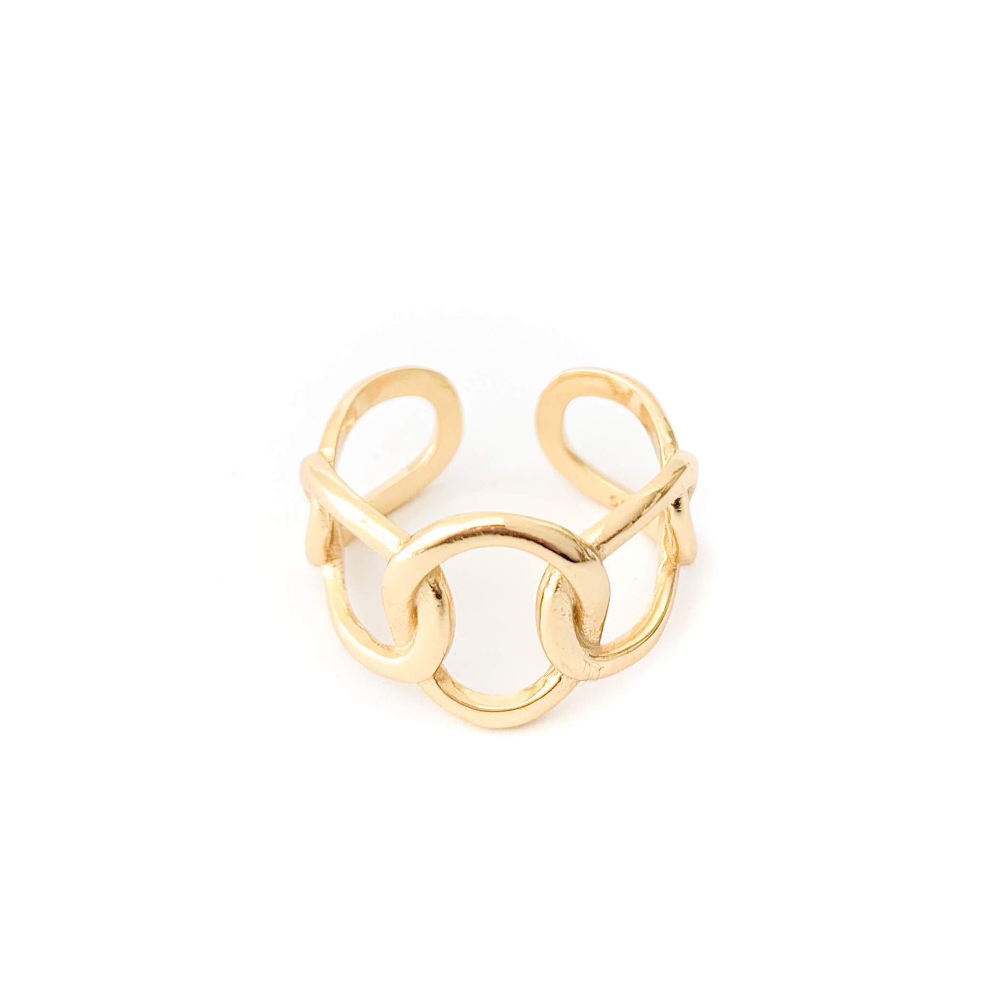 Marietta Gold Chain Adjustable Ring - Whim Collection