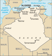 Algeria regional locator map