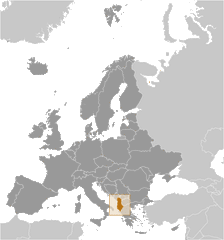 Albania regional locator map