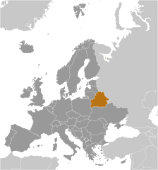 Belarus locator map