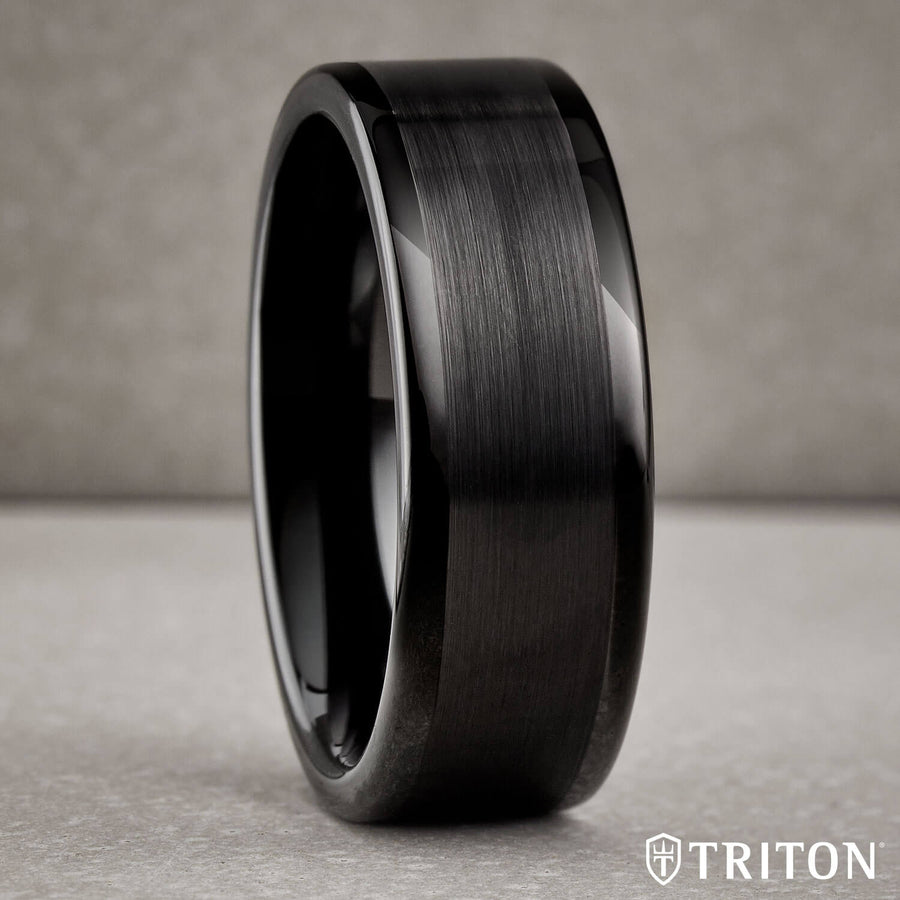 6MM Tungsten Carbide Ring - Satin Finish and Round Edge - Triton Jewelry