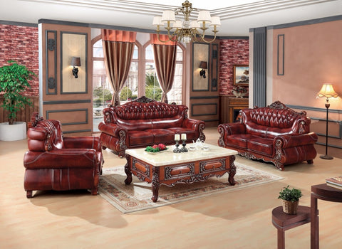 Luxury European Leather Sofa Set Living Room Sofa China