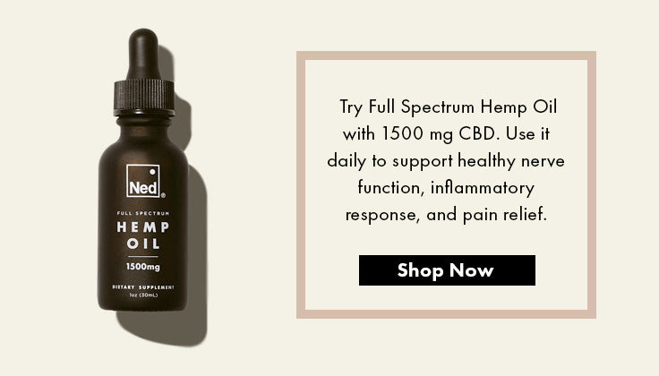 Ned 1500 mg CBD Full spectrum hemp oil bottle 