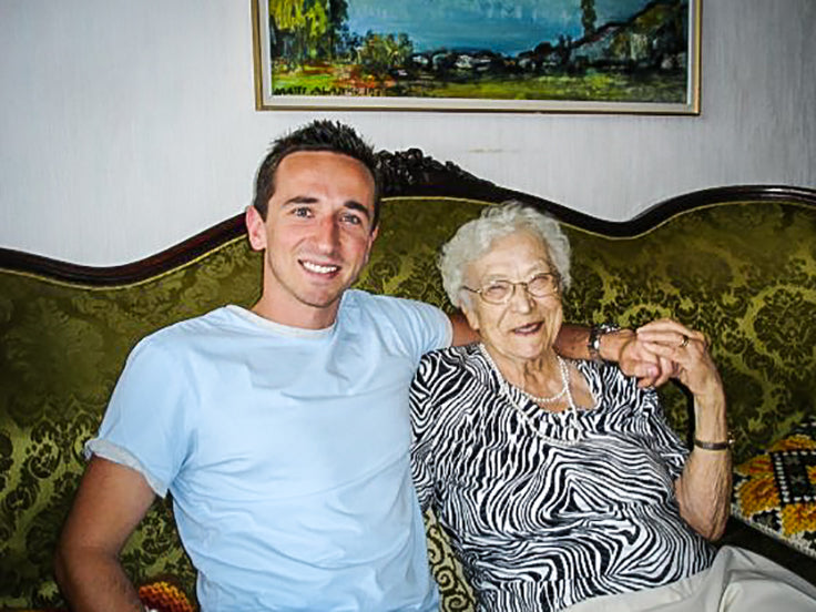 Ned CBD Founder Adriaan Zimmerman with his grandmother Mummu
