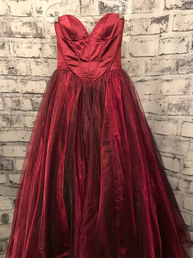 burgundy princess dress