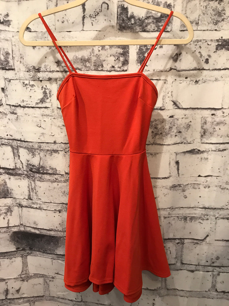 burnt orange short dress