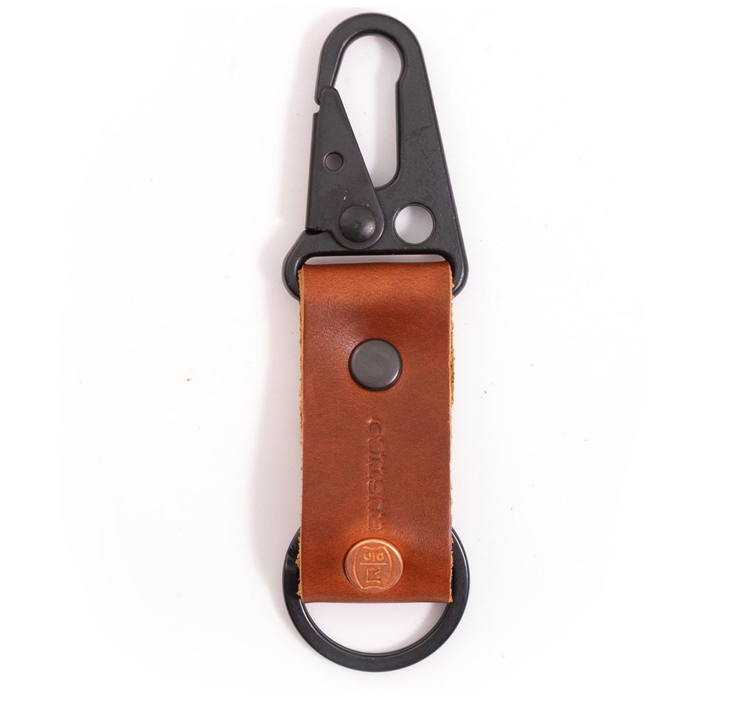 Rustico Handcrafted Leather AirTag Case with Key Ring