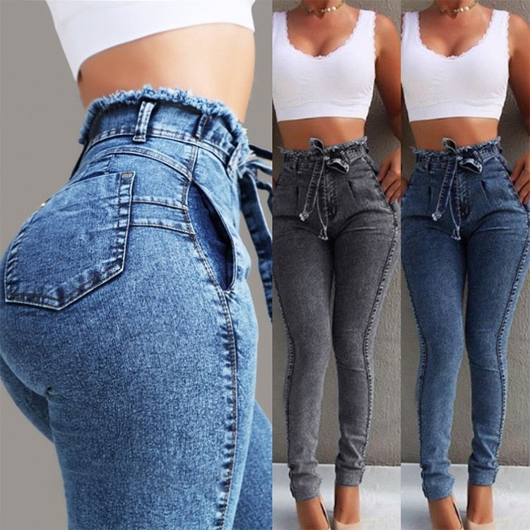 high waisted jeans