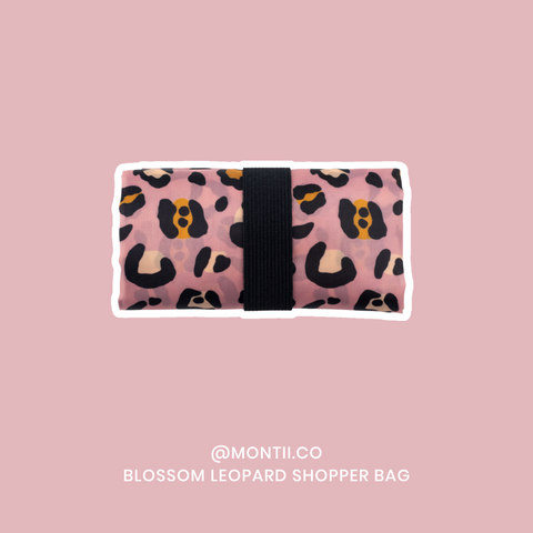 montiico blossom leopard shopper bag