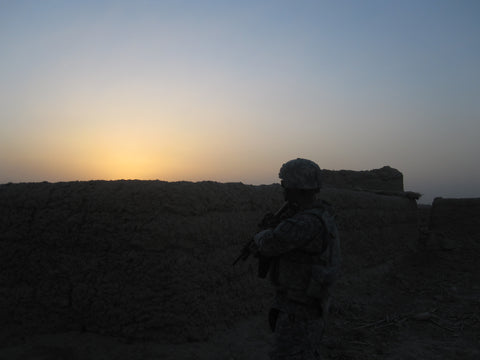 Patrick on patrol in Afghanistan