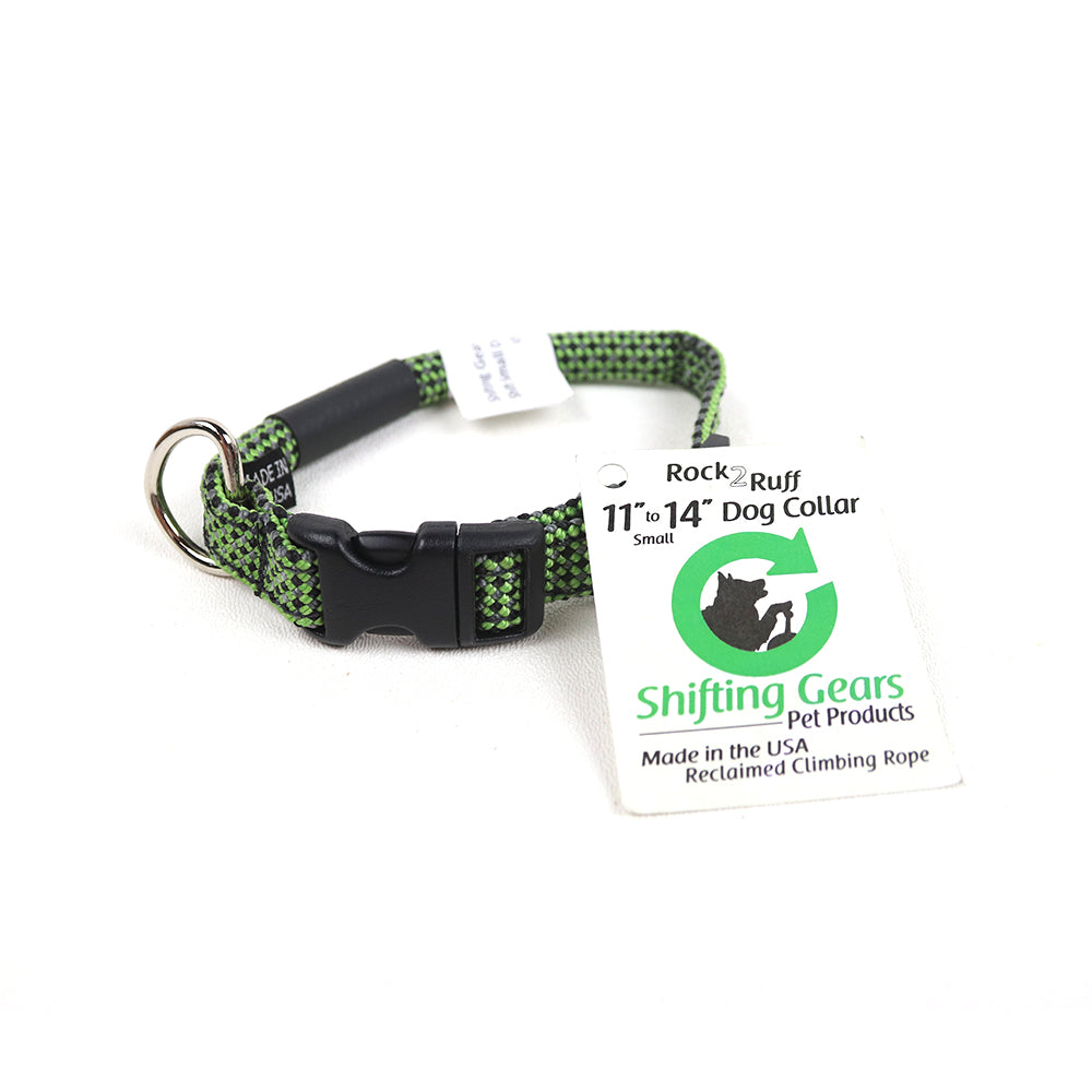 recycled climbing rope dog collar