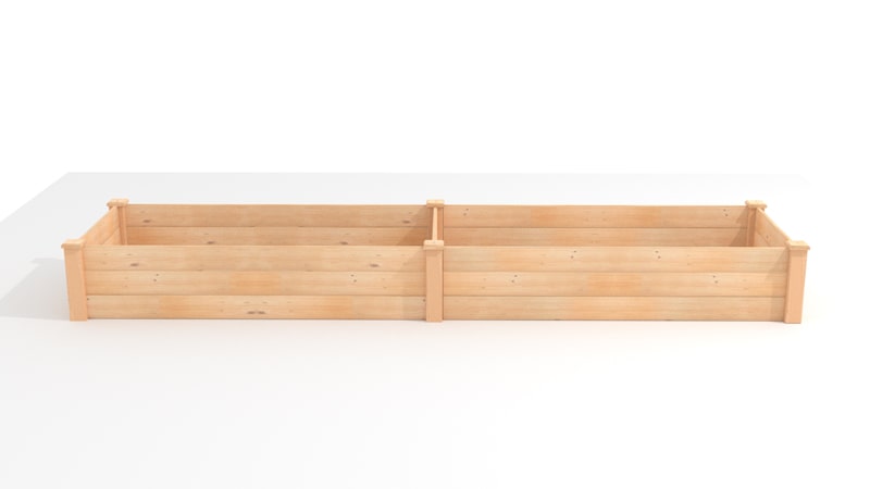 A GIF for securing the wooden caps of the Raised Bed Garden Planter