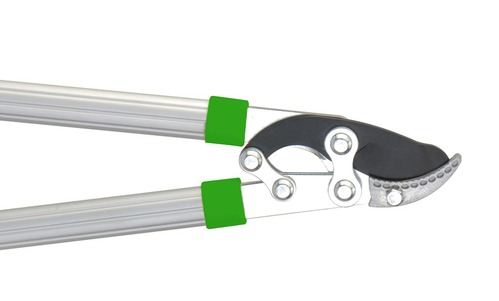 A closeup of the blades of ECOgardener Pruning Scissors