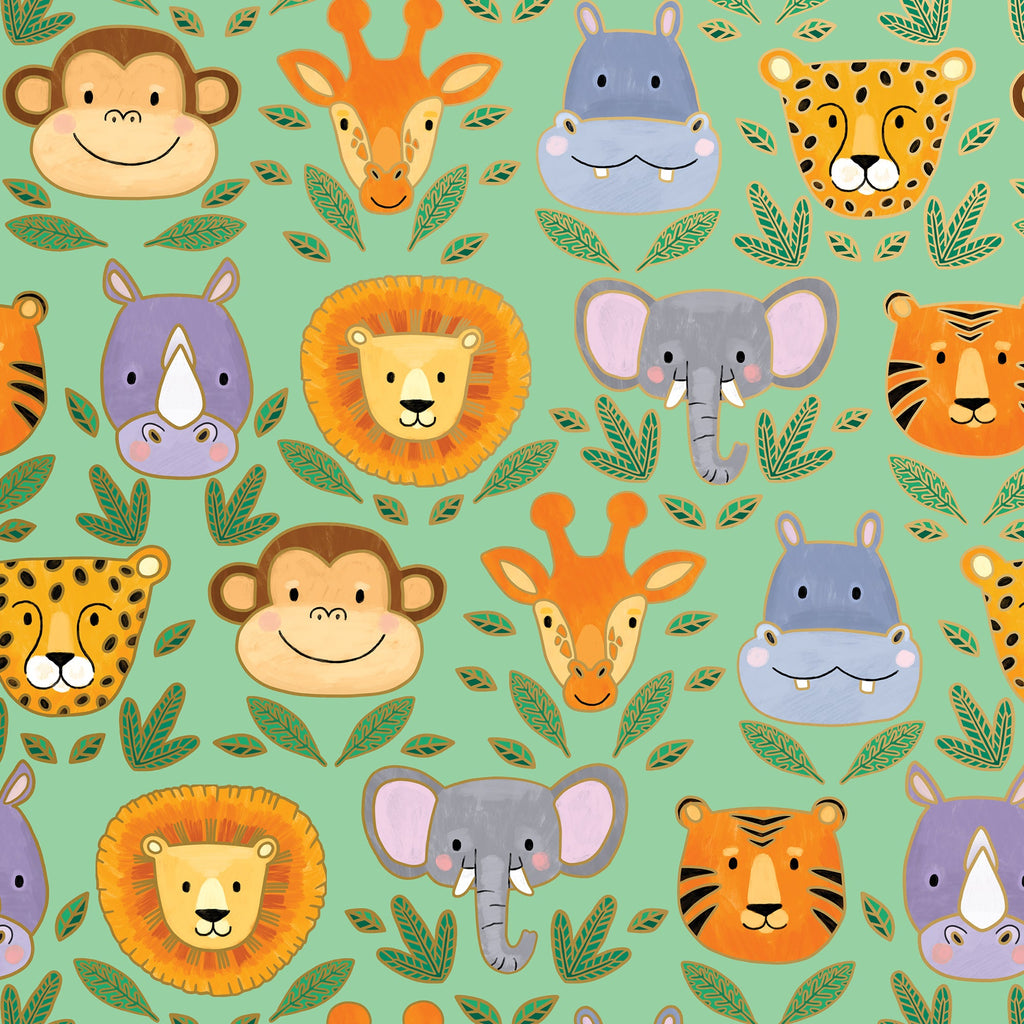 Woodland Friends Wild Animals In Forest Wrapping Paper by Bear & Mouse -  Cute4Kids