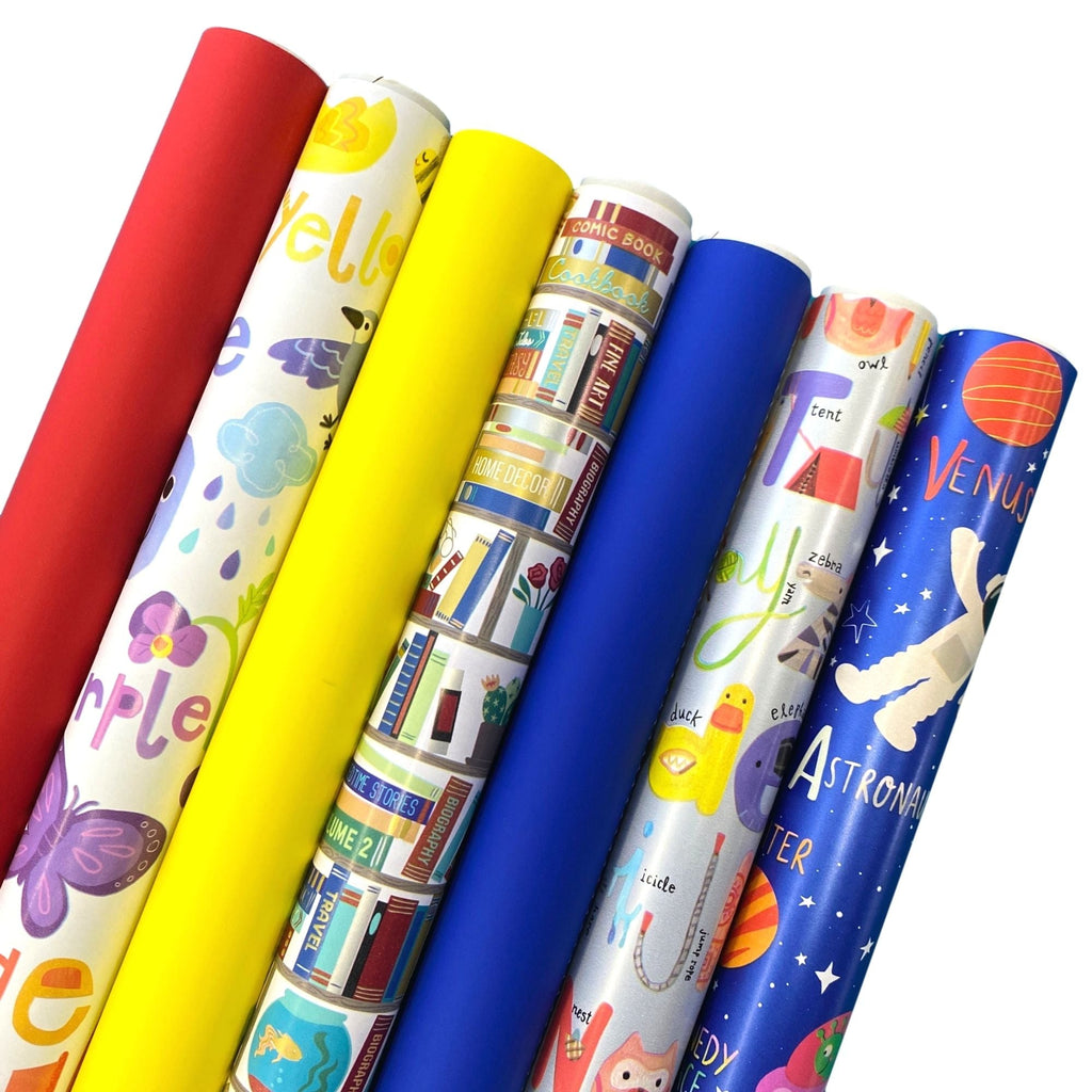 Floral Wrapping Paper Roll Bundle (12.5 Sq ft per Roll, 75 Total Sq ft), 6 Pack Jillson & Roberts