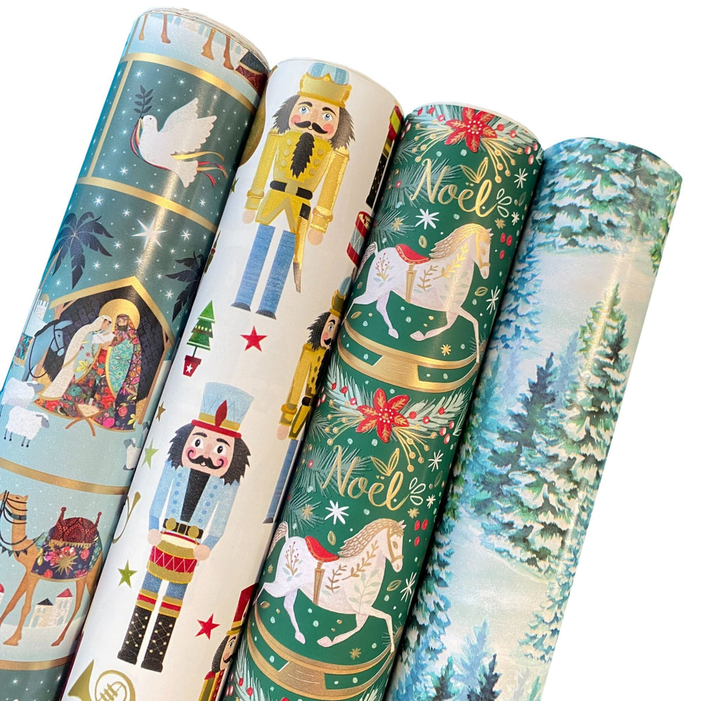 Floral Wrapping Paper Roll Bundle (12.5 Sq ft per Roll, 75 Total Sq ft), 6 Pack Jillson & Roberts