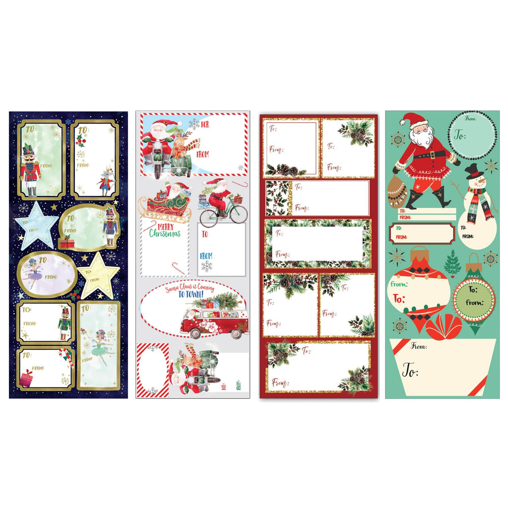 Christmas, Winter Holidays Gift Tags with Tie String