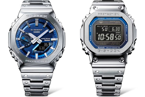 Introducing the New Full Metal G-Shock Family: GM-B2100AD-2A and GMW-B5000D-2 with Blue Dial and Blue-Accented Face
