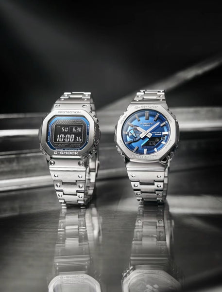 Introducing the New Full Metal G-Shock Family: GM-B2100AD-2A and GMW-B5000D-2 with Blue Dial and Blue-Accented Face