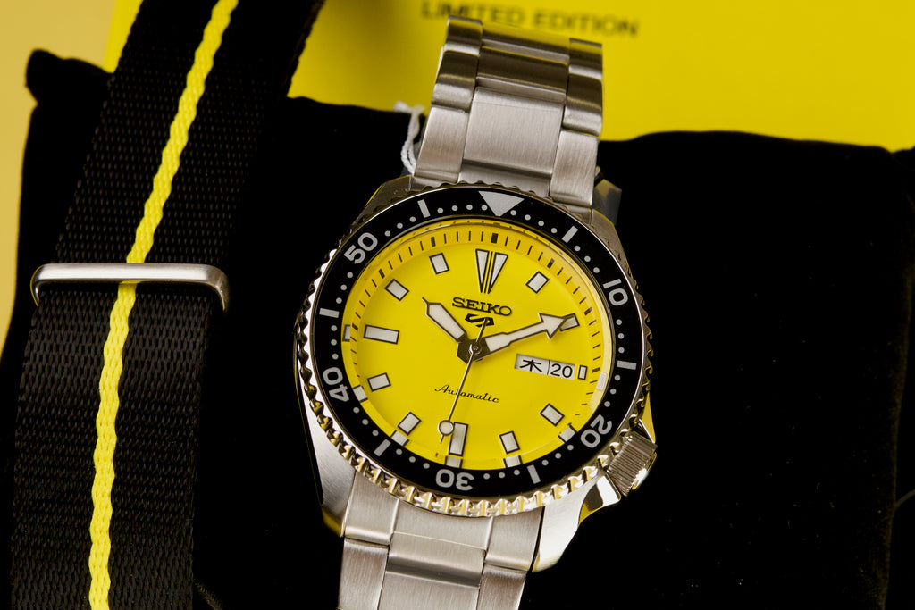 Vibrant Yellow Dial Exclusively Available - The Seiko 5 Sports SBSA193 4K Video Review - WatchOutz.com