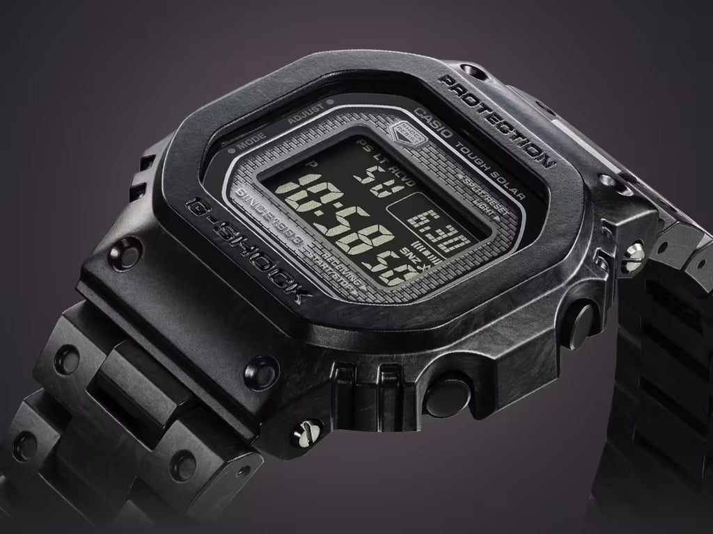 G-SHOCK 40th Anniversary Model GCW-B5000UN series - A Square Marvel of Carbon Material WatchOutz.com