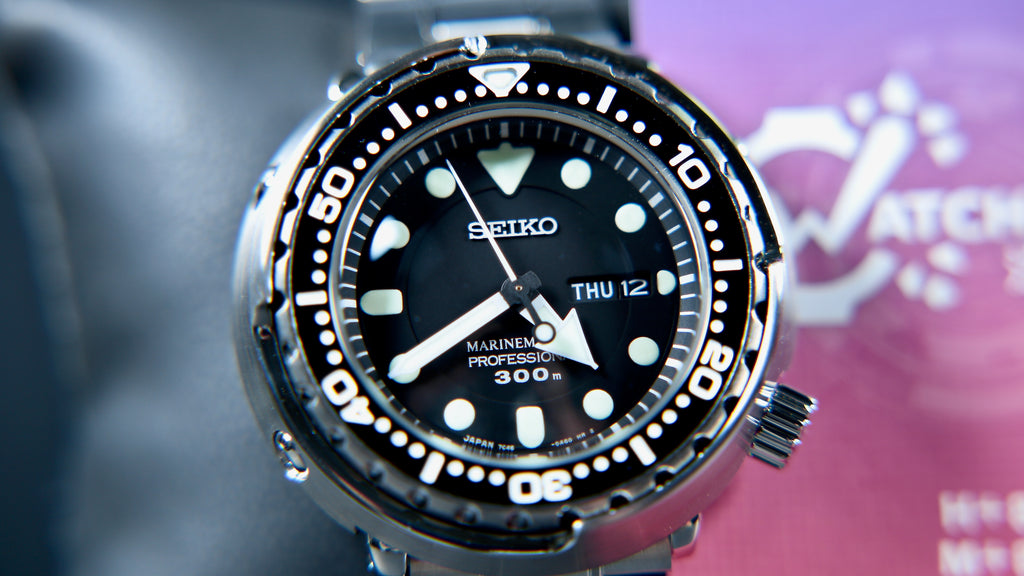 Seiko Prospex Marine Master Quartz Professional 300M Diver Tuna SBBN031 www.watchoutz.com