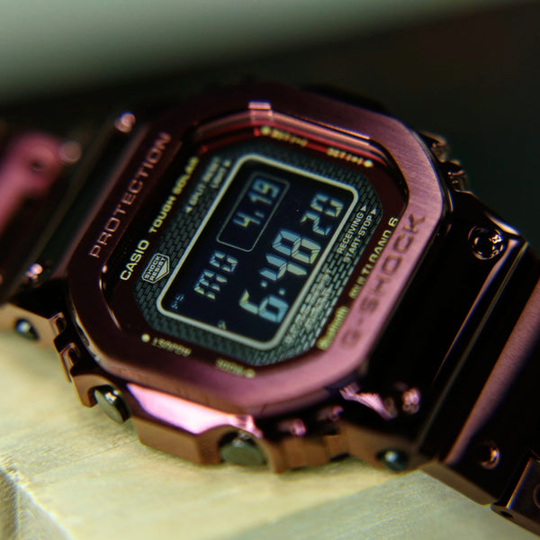 Casio G-Shock Full Metal Square Face Solar Multi-Band Rose Red GMW-B5000RD-4 www.watchoutz.com